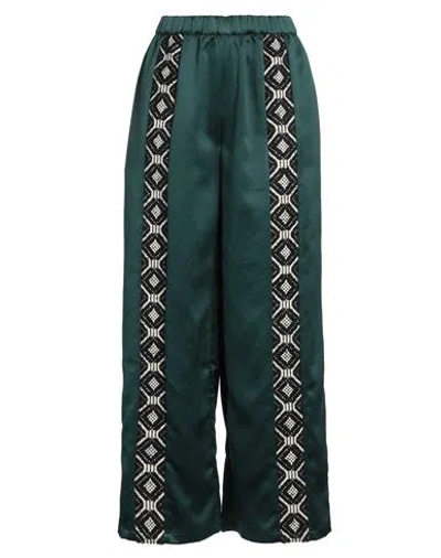 Connor & Blake Woman Pants Dark Green Size M Viscose