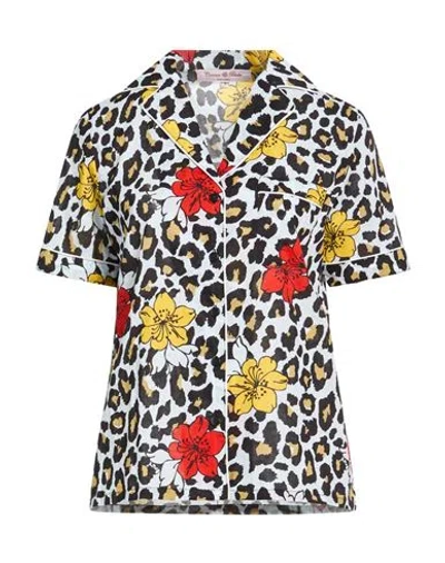 Connor & Blake Woman Shirt Black Size M Cotton In Multi