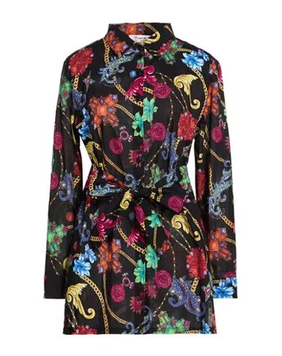 Connor & Blake Woman Shirt Black Size Xl Cotton In Multi
