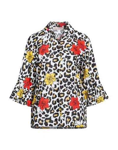 Connor & Blake Woman Shirt Black Size Xl Cotton In Multi