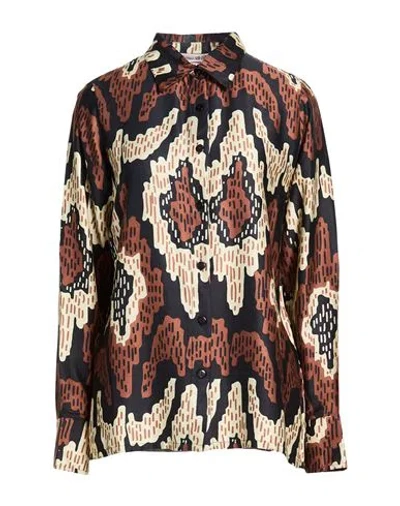 Connor & Blake Woman Shirt Black Size Xs Viscose In Multi