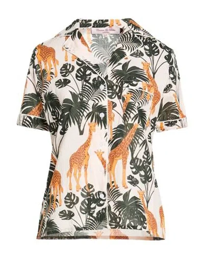 Connor & Blake Woman Shirt Dark Green Size L Cotton In Multi