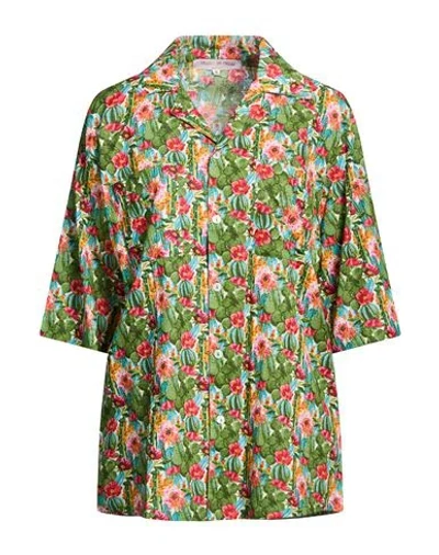 Connor & Blake Woman Shirt Green Size L Cotton