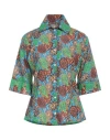 Connor & Blake Woman Shirt Green Size L Cotton In Green