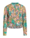 Connor & Blake Woman Shirt Green Size L Cotton In Green