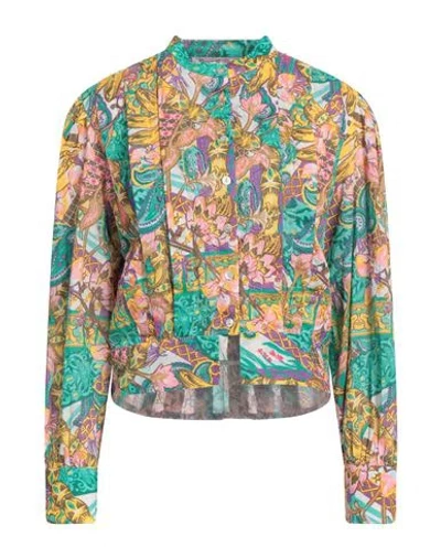 Connor & Blake Woman Shirt Green Size L Cotton