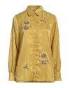 Connor & Blake Woman Shirt Mustard Size S Viscose In Yellow