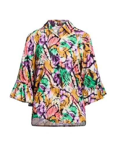 Connor & Blake Woman Shirt Mustard Size Xl Cotton In Multi