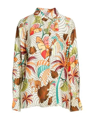 Connor & Blake Woman Shirt Off White Size Xs Viscose In Multi