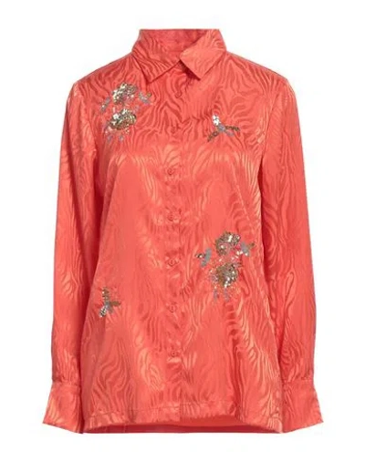 Connor & Blake Woman Shirt Orange Size S Viscose In Pink