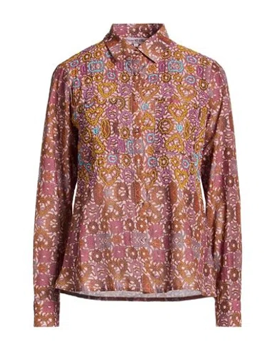 Connor & Blake Woman Shirt Purple Size S Cotton In Pink