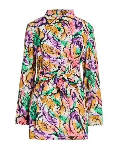 Connor & Blake Woman Shirt Purple Size Xl Cotton In Multi