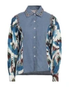 Connor & Blake Woman Shirt Slate Blue Size L Viscose In Blue
