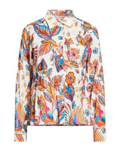 Connor & Blake Woman Shirt White Size Xl Cotton In Multi