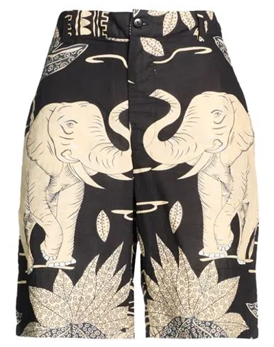Connor & Blake Woman Shorts & Bermuda Shorts Black Size M Cotton In Multi