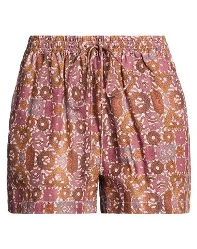 Connor & Blake Woman Shorts & Bermuda Shorts Mauve Size Xs Cotton In Purple