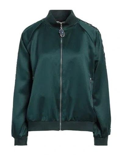 Connor & Blake Woman Sweatshirt Dark Green Size M Viscose