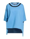 Connor & Blake Woman Sweatshirt Light Blue Size M Cotton In Blue