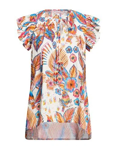 Connor & Blake Woman Top Beige Size M Cotton In Multi