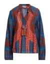 Connor & Blake Woman Top Chocolate Brown Size L Cotton In Brown