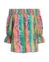 Connor & Blake Woman Top Fuchsia Size L Cotton In Pink
