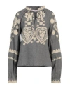 Connor & Blake Woman Top Grey Size M Viscose In Grey