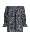 Connor & Blake Woman Top Navy Size M Cotton In Navy Blue