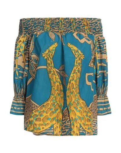 CONNOR & BLAKE CONNOR & BLAKE WOMAN TOP SLATE BLUE SIZE M COTTON
