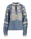 Connor & Blake Woman Top Slate Blue Size M Viscose