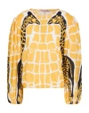 Connor & Blake Woman Top Yellow Size L Cotton In Yellow
