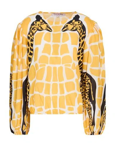 Connor & Blake Woman Top Yellow Size L Cotton