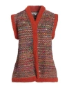 Connor & Blake Woman Vest Rust Size M Cotton