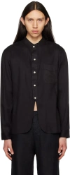 Connor Mcknight Curved-hem Long-sleeved Shirt In Black