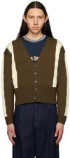 Connor Mcknight Brown & White Ski Cardigan In Multi