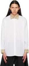 Connor Mcknight White Chess Shirt In White Checkboard