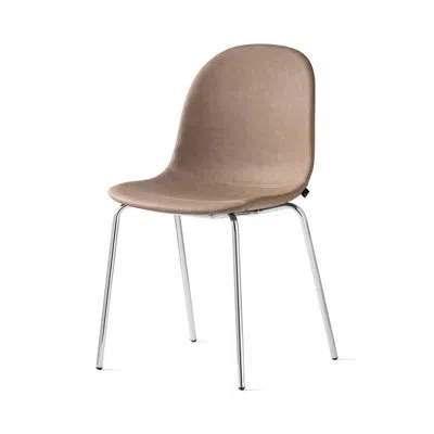 Connubia Academy Upholstered Armless Chair With Metal Frame In Chrome