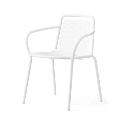 Connubia Easy Metal Outdoor Armchair In Matt Optic White