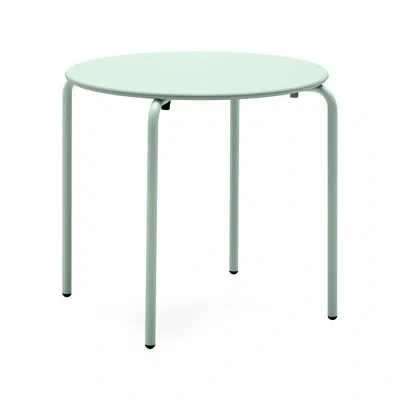 Connubia Easy Metal Round Outdoor Table In Matt Thyme Green