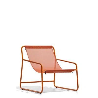 Connubia Easy Outdoor Lounge Chair With Metal Frame In Saffron Yellow