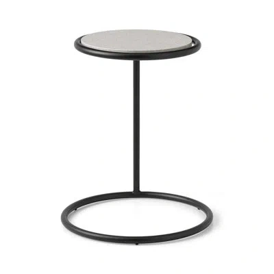 Connubia Kangoo Round End Table With Wooden Top In Matt Black