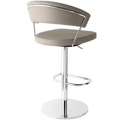 Connubia New York Upholstered Bar Stool With Swivel Base In Skuba Taupe