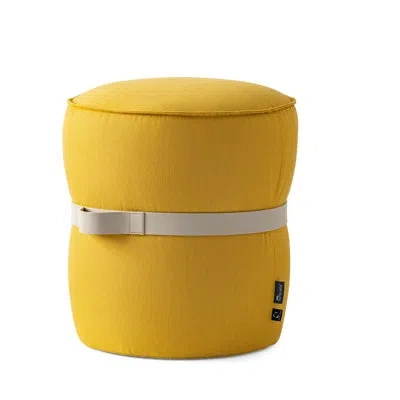 Connubia Pof Upholstered Pouf Ottoman In Lemon Yellow