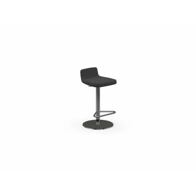 Connubia Riley Upholstered Adjustable Stool With Swivel Base In Black