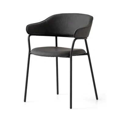 Connubia Signorina Upholstered Armchair With Metal Frame In Ash Gray