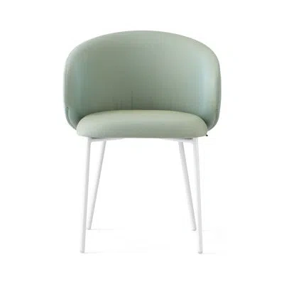 Connubia Tuka Upholstered Outdoor Armchair With Metal Frame In Thyme Green