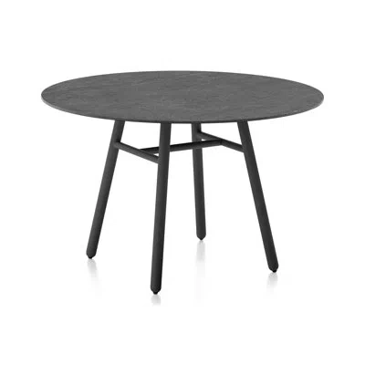 Connubia Yo! Bistro Table With Metal Legs In Cardoso Black,matt Black