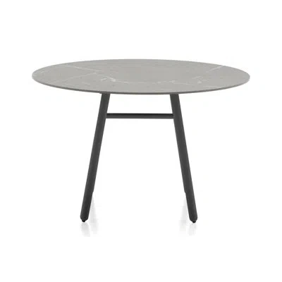 Connubia Yo! Round Outdoor Table With Aluminum Legs In Matt Black