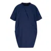 Conquista Blue Women's Navy Oversized Heavy Jersey Dress With Front Pockets In Blue