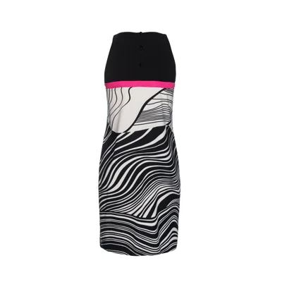 Conquista Women's A Line Black Print Dress