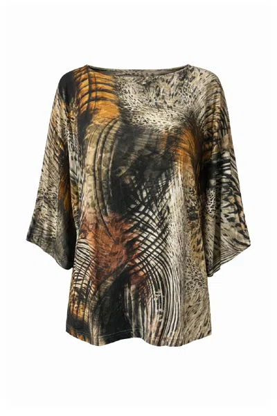 Conquista Women's Abstract Print Relaxed-fit Top In Multi